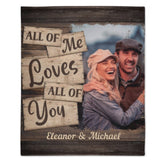 I Completely Love You - Upload Image, Gift For Couples, Husband Wife - Personalized Blanket - Lovscape